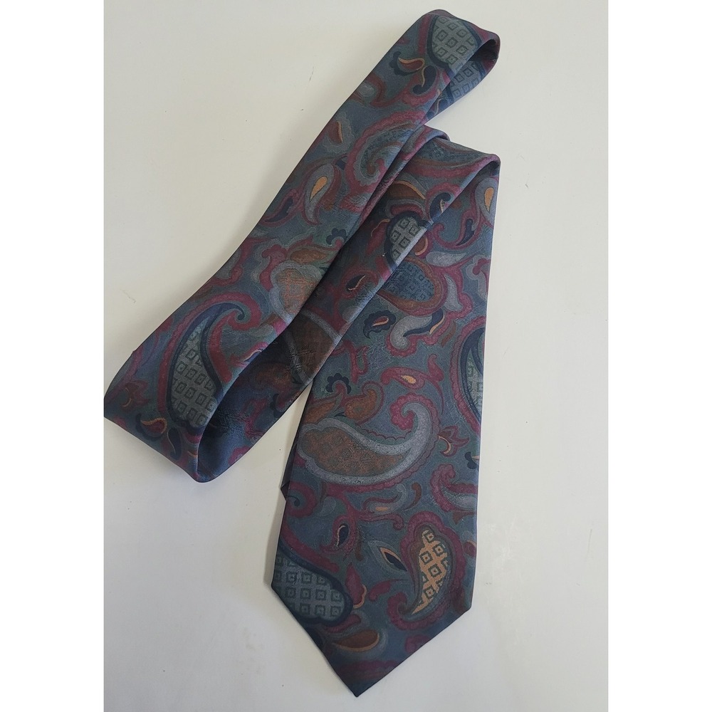 Burberrys‎ Of London Paisley Necktie Multicolor Men's Length 57 Inches